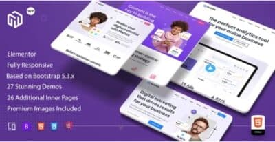 Martex Software, SaaS & Startup Landing Page WordPress Theme with Automatic AI Content Writer