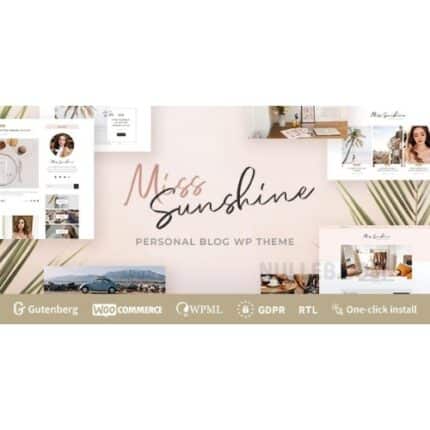 Miss Sunshine - Women Lifestyle Blog WordPress Theme