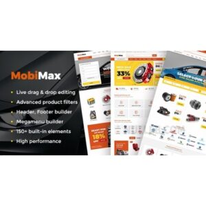 Mobimax Auto Parts WordPress Theme + WooCommerce Shop