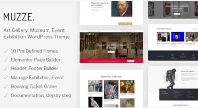 Muzze – Museum Art Gallery Exhibition WordPress Theme