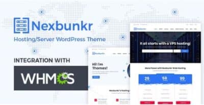 Nexbunker Hosting/Server WordPress Theme + WHMCS