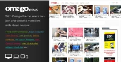 Omago News User Profile Membership & Content Sharing Theme