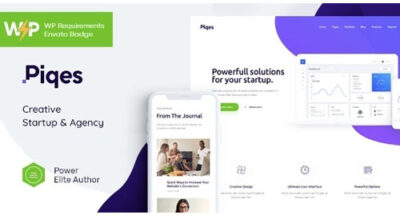 Piqes | Creative Startup & Agency WordPress Theme