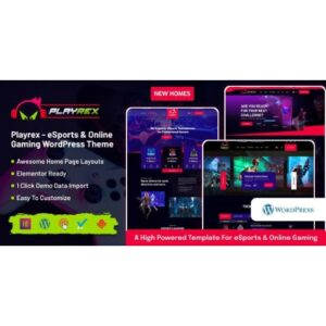 Playrex eSports & Gaming WordPress Theme