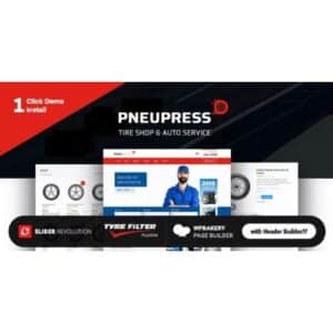 PneuPress Tire Shop and Car Repair WordPress Theme