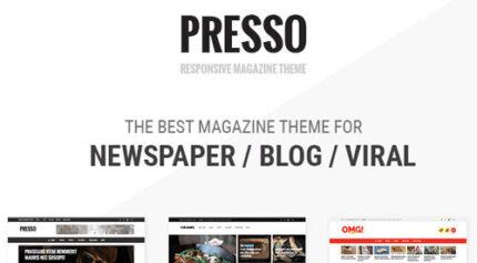PRESSO – Modern Magazine / Newspaper / Viral Theme