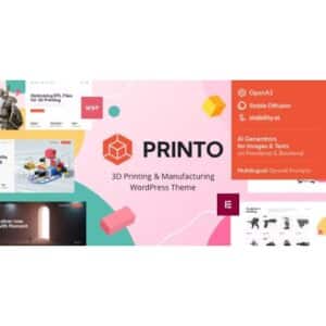 Printo 3D Printing & Manufacturing WordPress Theme