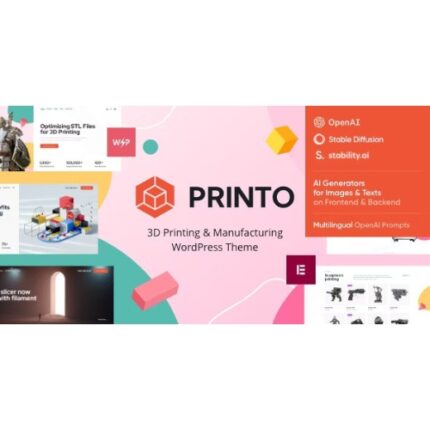 Printo - 3D Printing & Manufacturing WordPress Theme