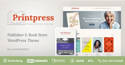Printpress – Book Publishing WordPress Theme