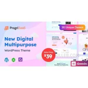 ProgriSaaS Creative Landing Page WordPress Theme