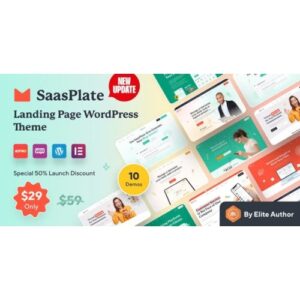 SaasPlate Creative SaaS and App Landing WordPress Theme