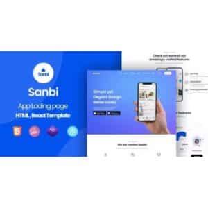 Sanbi App Landing Page WordPress Theme