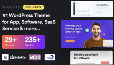 ShadePro – Multi Purpose WordPress Theme