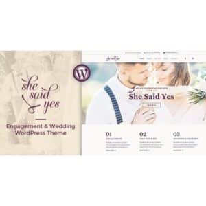 SheSaidYes Engagement & Wedding WordPress Theme