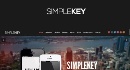 SimpleKey – One Page Portfolio WordPress Theme