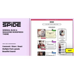 Spide Personal Blog & Magazine WordPress Theme
