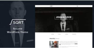 Squareroot WordPress Resume Theme