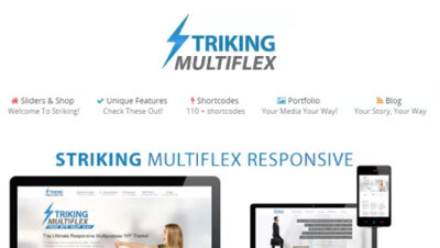 Striking MultiFlex & Ecommerce Responsive WP Theme