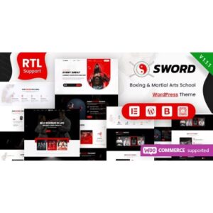 Sword Martial Arts Boxing WordPress Theme + RTL
