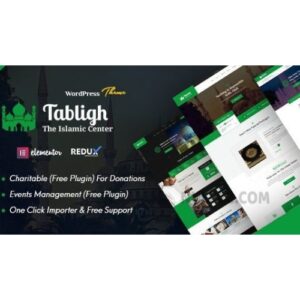 Tabligh Islamic Institute & Mosque WordPress Theme + RTL