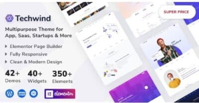 Techwind Multipurpose Landing Page WordPress Theme