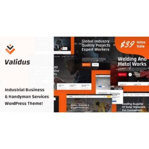 Validus Industrial Business & Handyman Services WordPress Theme