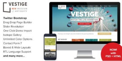 Vestige – Museum Responsive WordPress Theme