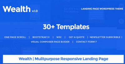 Wealth – Multi Purpose Landing Page WordPress Theme