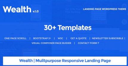 Wealth – Multi-Purpose Landing Page WordPress Theme