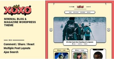 Xoxo blog & magazine wordpress theme