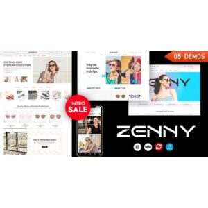 Zenny eyewear & glasses elementor woocommerce wordpress theme