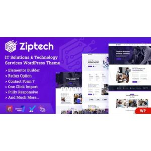 Ziptech it solutions technology wordpress theme