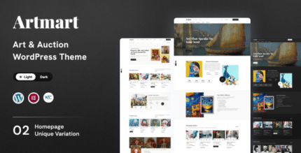 Artmart - Art Gallery & Auctions WordPress Theme active