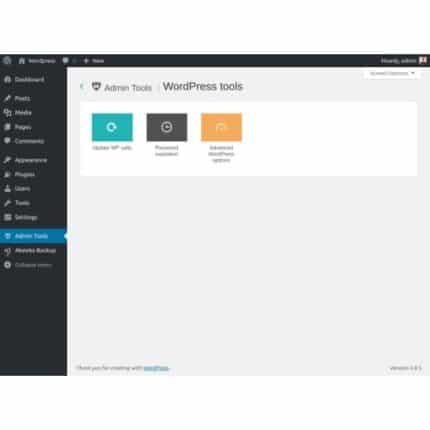 Admin tools for wordpress
