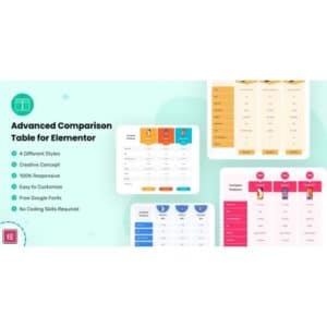 Advanced comparison table for elementor