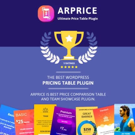 Arprice – responsive wordpress pricing table plugin