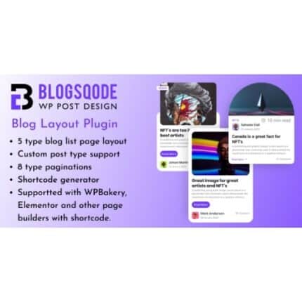 Blog Layout Plugin and News Post Design for WordPress - Blogsqode