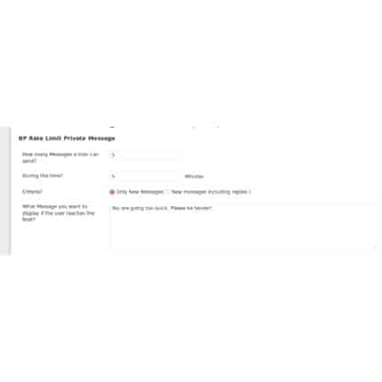 BuddyPress Private Message Rate Limiter