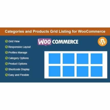 Categories and Products Grid Listing for WooCommerce