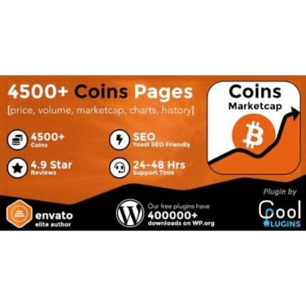 Coins MarketCap - WordPress Cryptocurrency Plugin