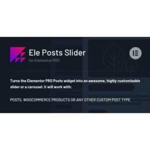 Ele Posts Slider any post type slider for Elementor PRO