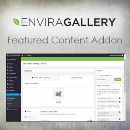Envira gallery – featured content addon