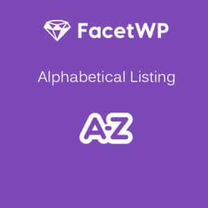 FacetWP – Alphabetical Listing