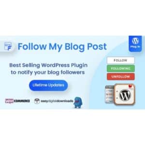 Follow My Blog Post WordPress / WooCommerce Plugin