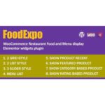 FoodExpo - WooCommerce Restaurant Food Menu display Elementor widgets plugin