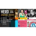 Hero - Shoutcast and Icecast Radio Player With History - WordPress Plugin