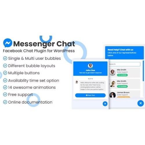 Messenger chat support WordPress Plugin Messenger chat support WordPress Plugin - Image 1