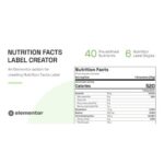 Nutrition Facts Label Creator (Elementor addon)