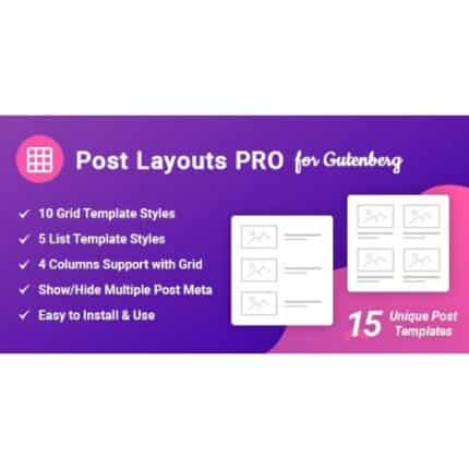 Post Layouts Pro for Gutenberg