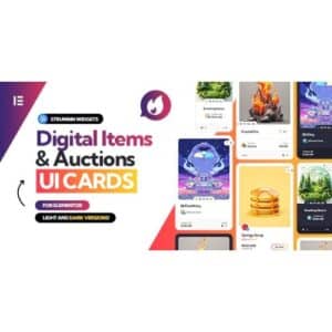 Struninn Digital Items and Auctions UI Cards for Elementor